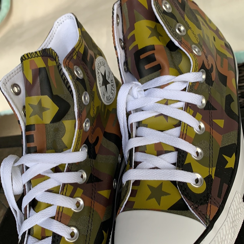 CONVERSE CTAS HI DARK MOSS/BLACK/WHITE WMNS - Picture 10 of 14